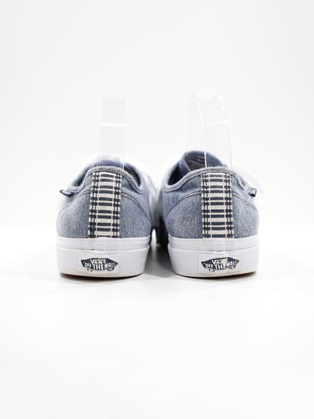 Vans Camden Blue Chambray Low Top Sneakers - Women's 10 - Picture 4 of 7